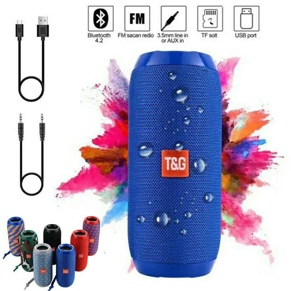 Portable Bluetooth-compatible Wireless Speaker Outdoor Sports Waterproof Support USB/TF/FM Radio Aux Input | Электроника