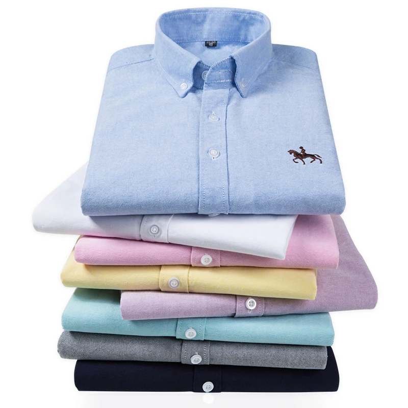 S-7XL Plus size Men Casual Shirts OXFORD FABRIC 100% COTTON excellent comfortable slim fit button collar business office tops