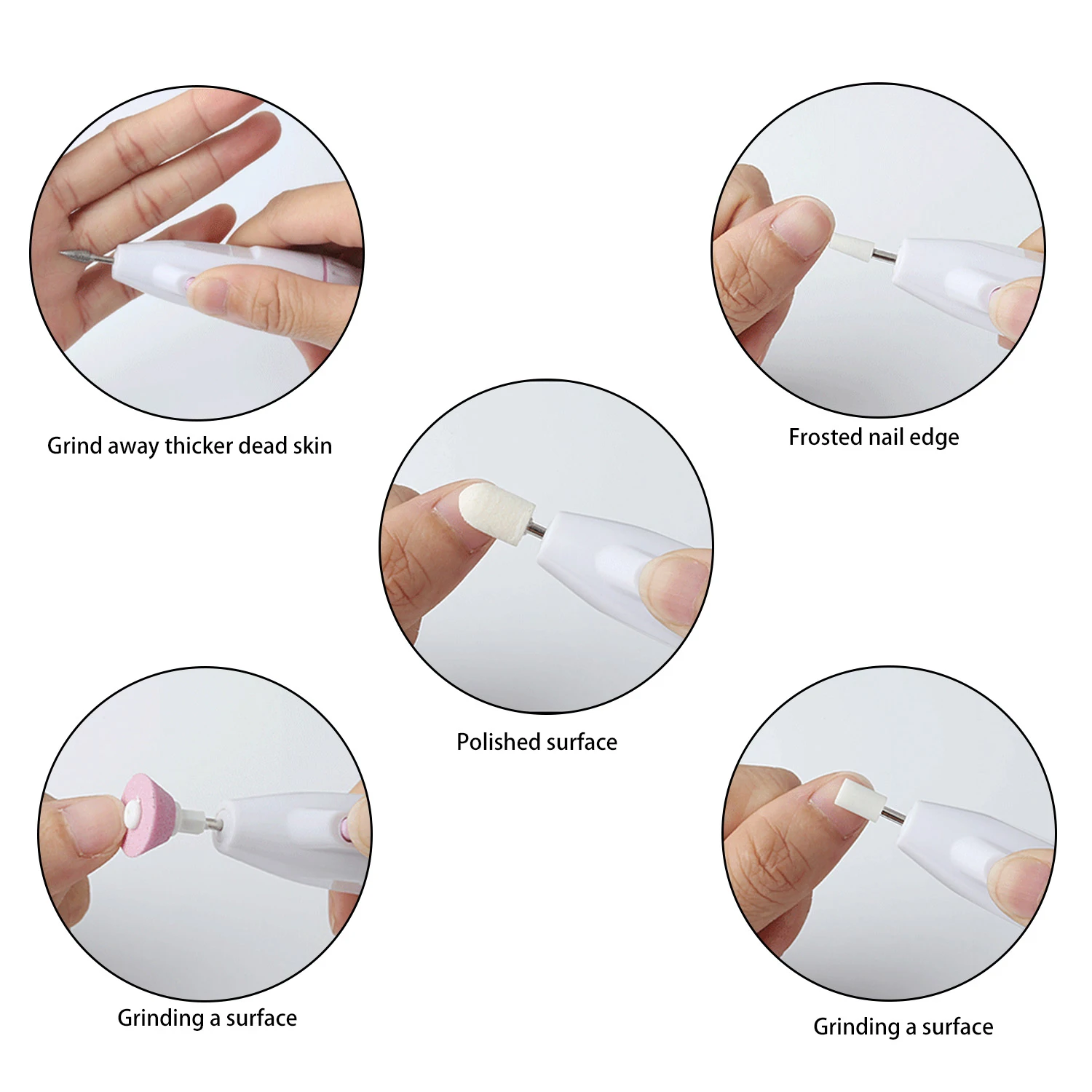 Electric Nail Art Drill Machine with 5PCS Bits Storage Bag Home Salon Professional Manicure Tools Drills set | Красота и здоровье