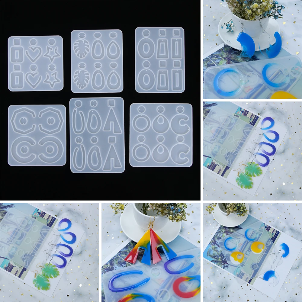 Форма для сережек шпильки волос формы УФ смолы искусственные силиконовая форма