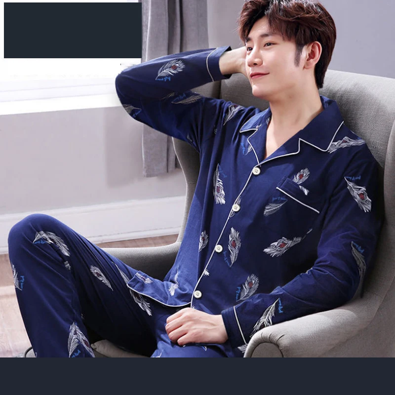 Пижама Мужская из 100% хлопка 2 предмета одежда для сна отдыха пижама в клетку