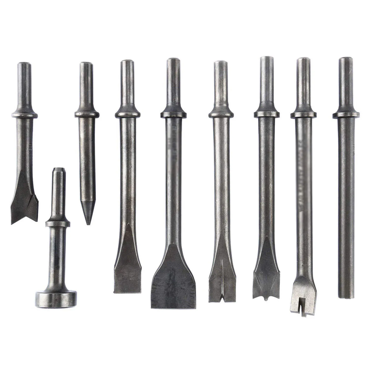 

9Pc Air Hammer Kit Pneumatic Chisel Set Industrial Punch Chipping Bits Tool Kit