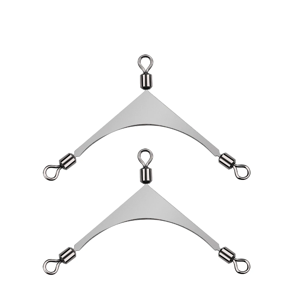 

10pcs/Lot American 3 Way Stainless Steel Fishing Jig Head Swivels Rolling Pole Connector Tackle Swivel Fishing Accessories