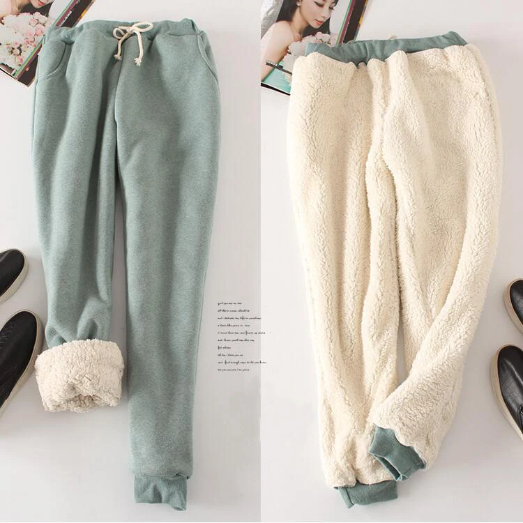 Новинка 2019 высококачественные женские зимние брюки мешковатые плотные теплые