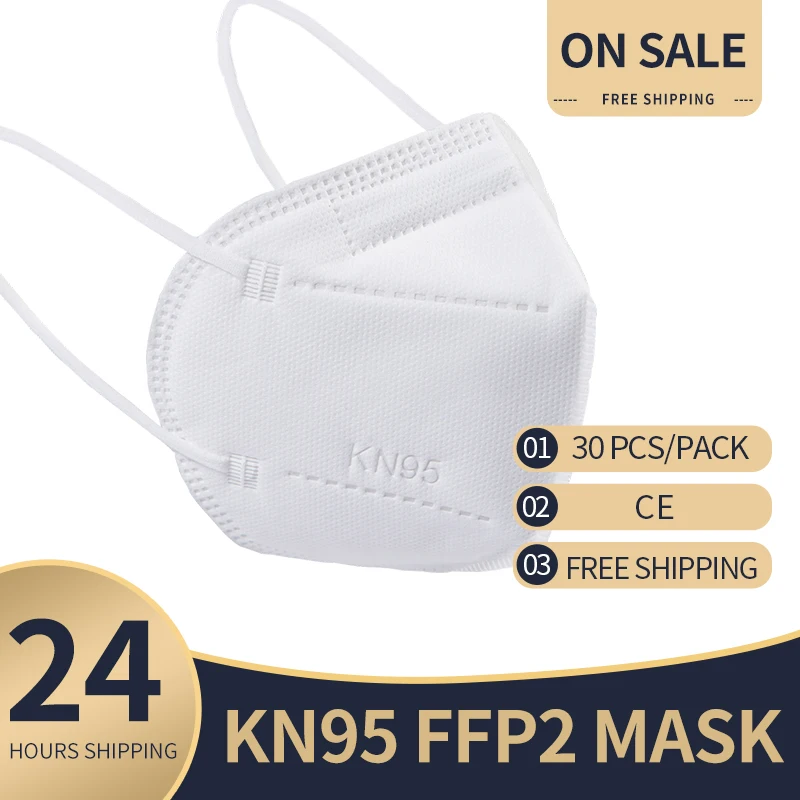 

Быстрая доставка, белая защитная маска для лица 5Ply FFP2 CE 2020, Лидер продаж