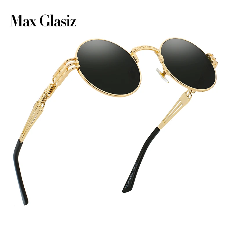 Мужские брендовые винтажные Круглые Солнцезащитные очки новые серебристые