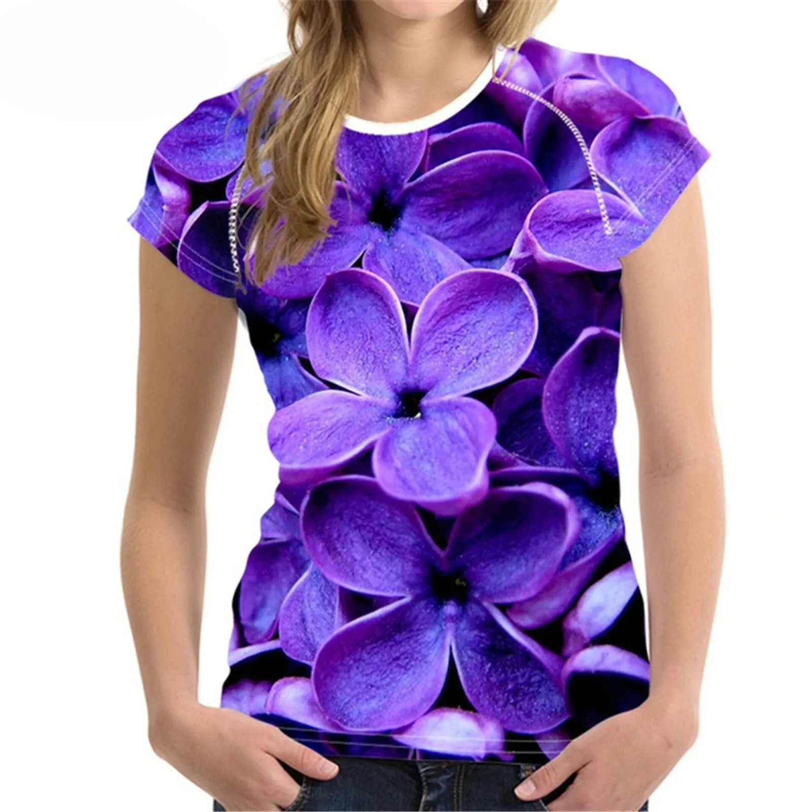 

Plus Size Women Short Sleeve Printed O-Neck Tops Tee T-Shirt Blouse 2021 Summer short sleeve T-Shirt Women Tee Shirt