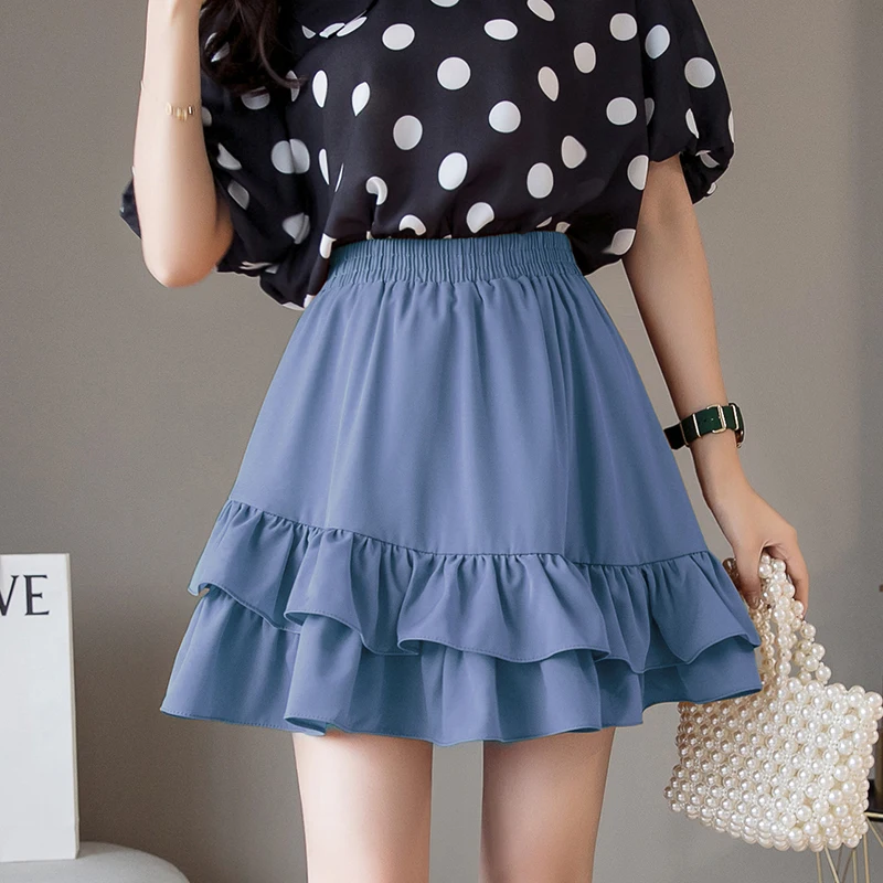 Юбка-трапеция Женская с оборками летняя | одежда