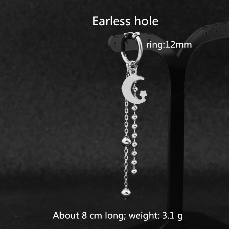 stainless steel Женские круглые медные серьги, несколько колец, изысканные маленькие серьги, Harajuku campus, мужские и женские маленькие серьги, мужские серьги FH62 - Окраска металла: stainless steel