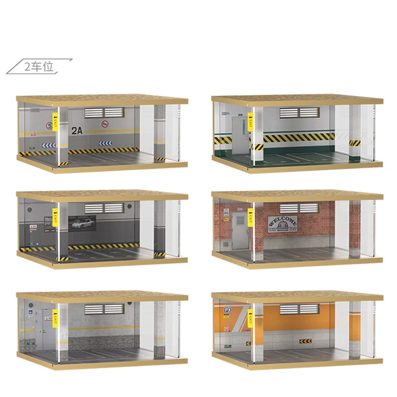 1:32 модель автомобильного шкафа сцены подземной парковки имитация светящейся