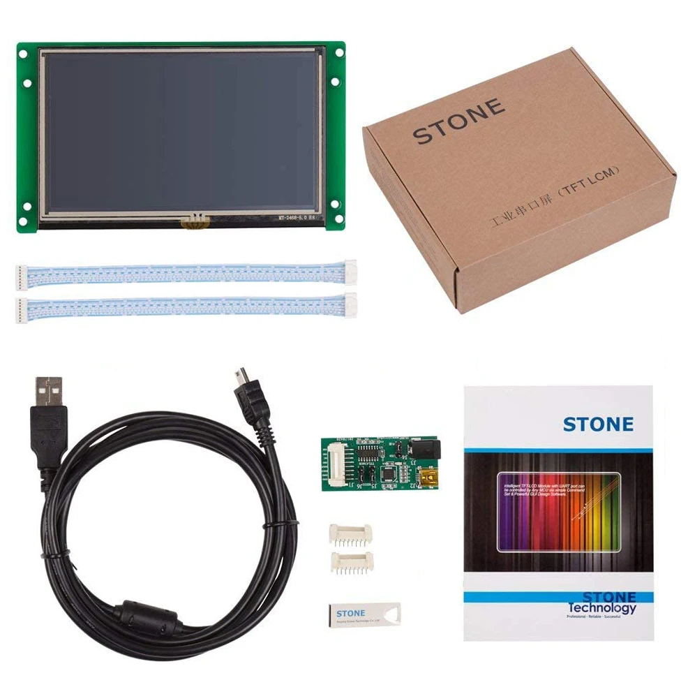 STONE 7 Inch Graphic TFT LCD Module Intelligent Control Board Smart Touch Screen Display with UART Port for Industrial Use | Электронные