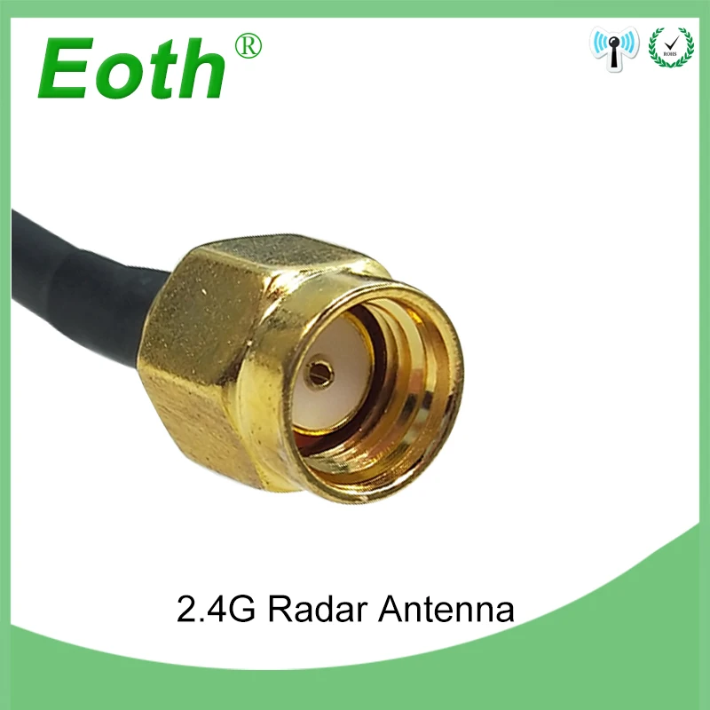 5 шт. WiFi антенна 2,4 ГГц антенна с высоким коэффициентом усиления 10dBi RP-SMA Беспроводная WLAN направленная радарная антенна с кабелем RG174 1 м маршрутизатор