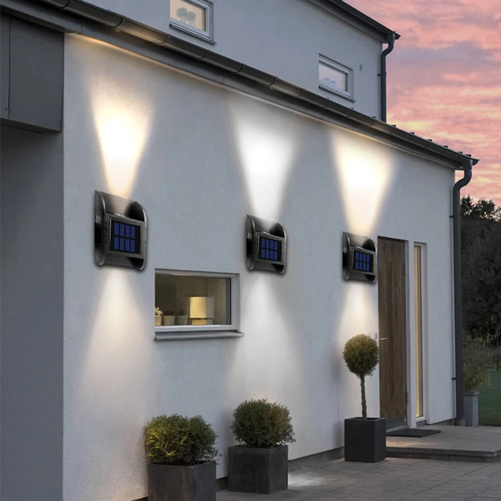 

Уличный настенный светодиодный светильник на солнечной батарее, водонепроницаемый уличный ночной Светильник для сада, парка, s, двора, вилл...