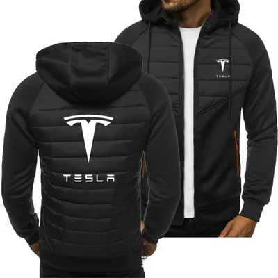 

2020 New Men Hoodies Tesla Spring Autumn Jacket Casual Sweatshirt Long Sleeve Zipper Hoody