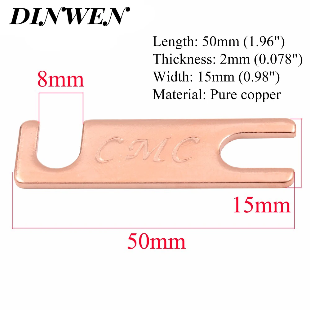 Параллельная Соединительная пластина из чистой меди для Hi-Fi-звука диаметром 50x15x2