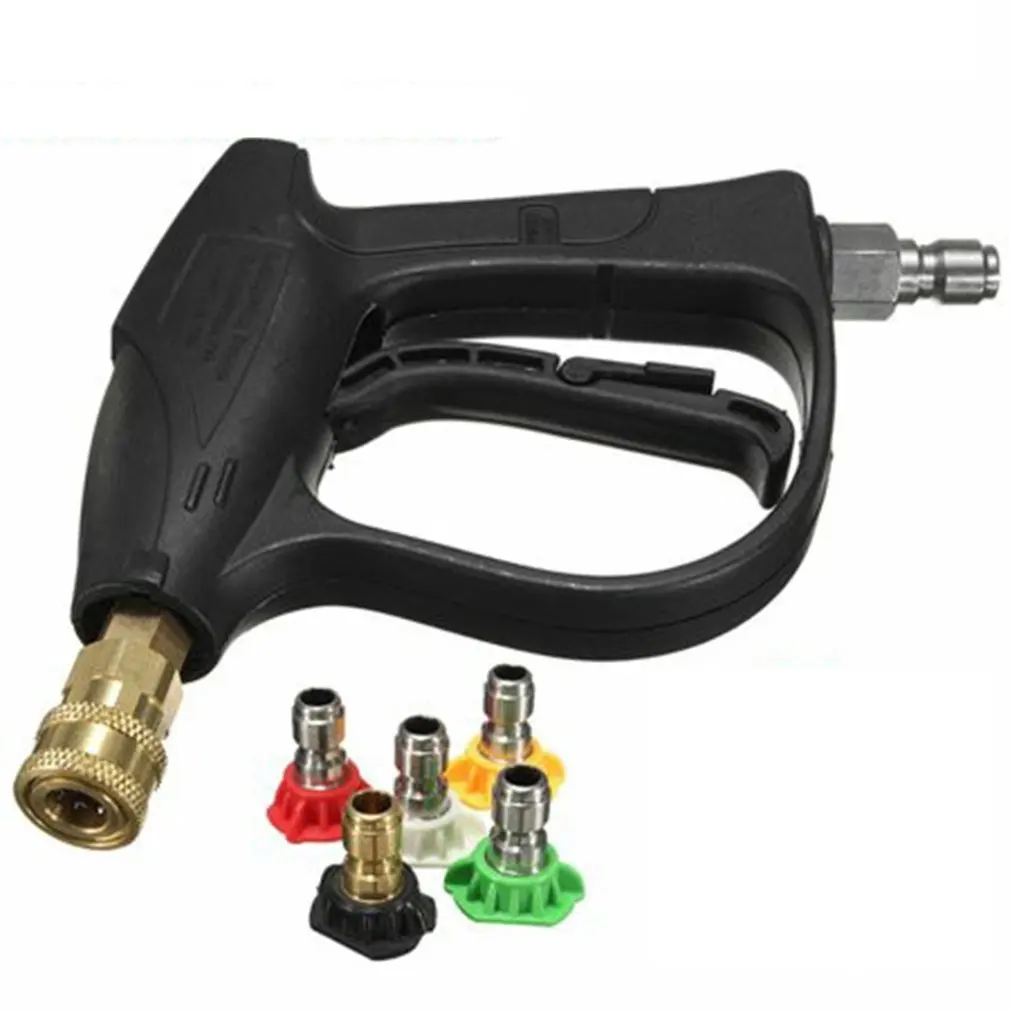 

New 3000PSI High Pressure Washer Adapter Sprayer+5PCS Nozzle Head Auto Water Cleaning Tool -3/8 Quick Plug Interface