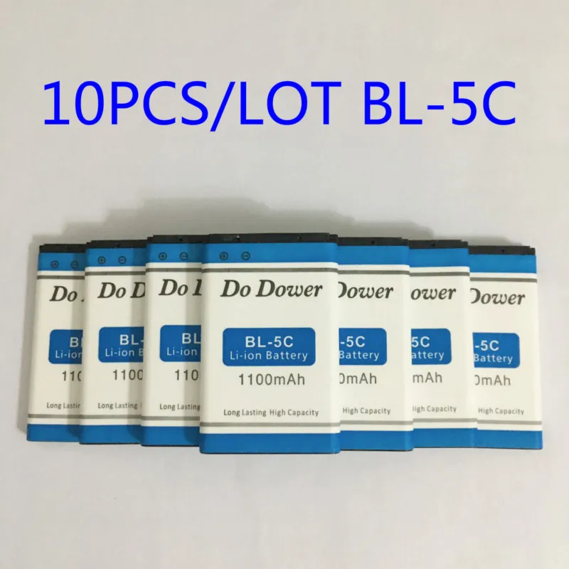 10 шт./лот оригинальный аккумулятор Do Dower 1100 мАч батарея BL 5C для Nokia 6600 2610 2600 2300 6230 6630