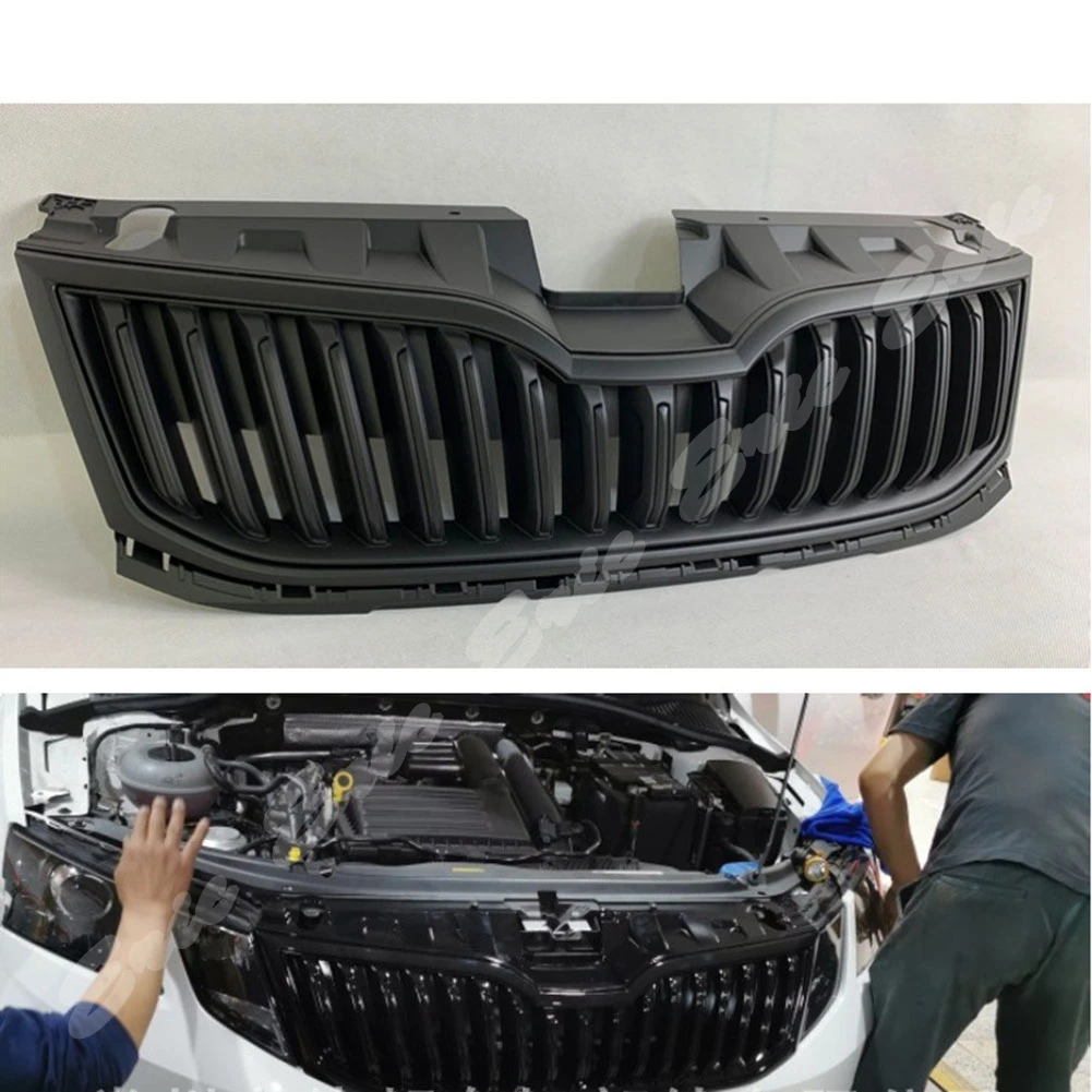 

Car Front Racing Bumper Grille Upper Grill For Skoda Octavia 2018 2019 2020