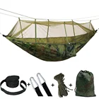 Гамак из парашютной ткани, портативный, для кемпинга, с москитной сеткой, Подвесные качели, спальная кровать, палатка на дереве