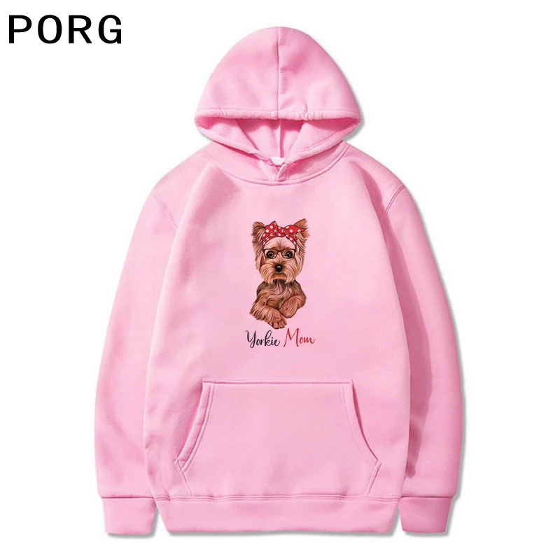 Bulldog Mom Hoodie Women Fashion Graphic Cute 3d Kawaii Pullover Hipster Women Sweetshirts Aesthetic