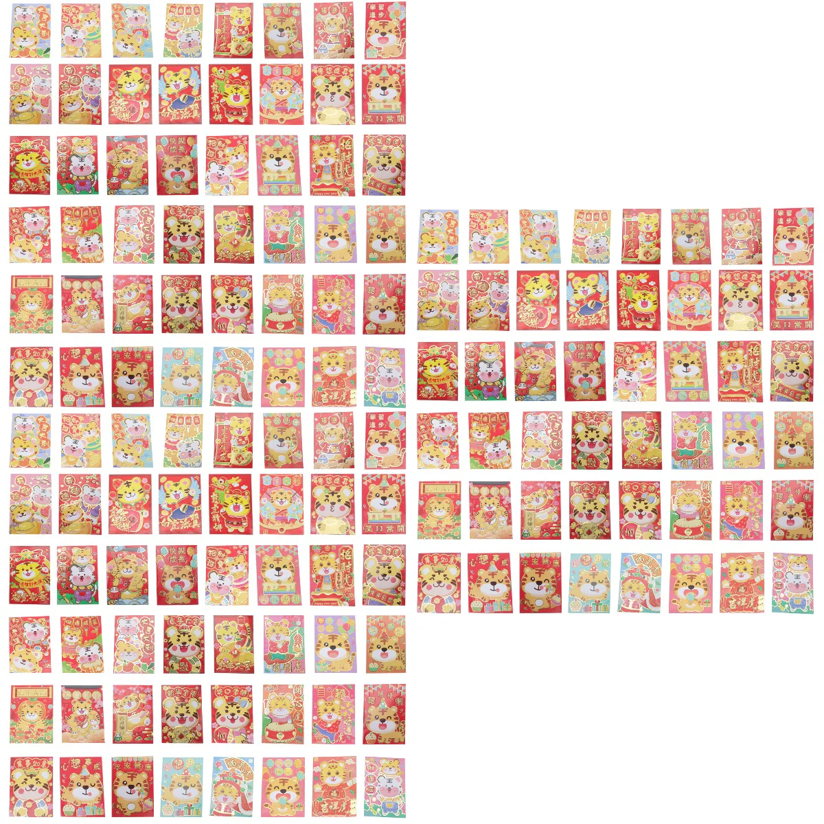 

144 Pcs Red Envelopes Delicate Design Chinese Envelopes Red Packets Festival Gift
