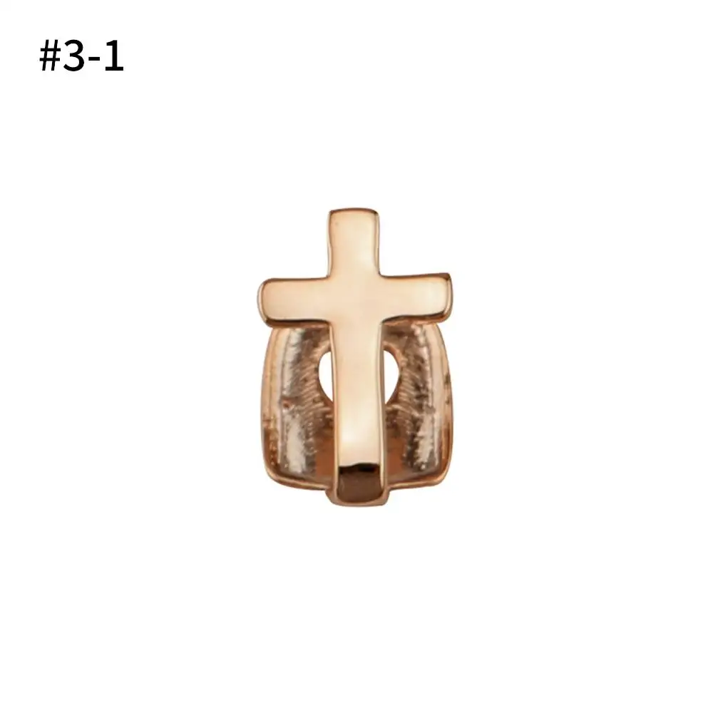Punk Gold Silver Teeth Grillz Top Bottom Grills Dental Mouth Teeth Caps Cosplay Party Tooth Rapper Jewelry Gift Hip Hop - Окраска металла: Rose Gold1