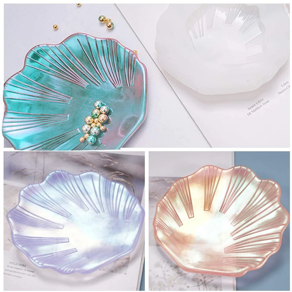 

Silicone Dish Resin Mold Shell-Shaped Soap Dish Epoxy Tray Casting Mould for Jewelry DIY Dish Holder Storage Trinket Resin Craft