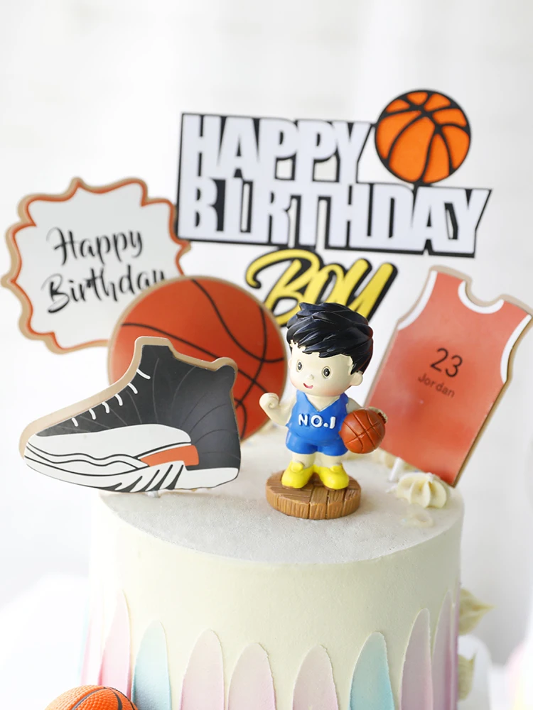 Футбол баскетбол спортивный Тип торт Топпер Для детей день рождения поставки