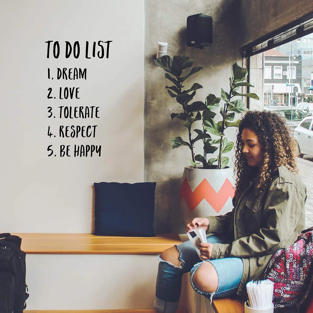 

Lovely Incentive words Vinyl Kitchen Wall Stickers Wallpaper For Living Room Bedroom Wall Stickers Waterproof Wallpaper