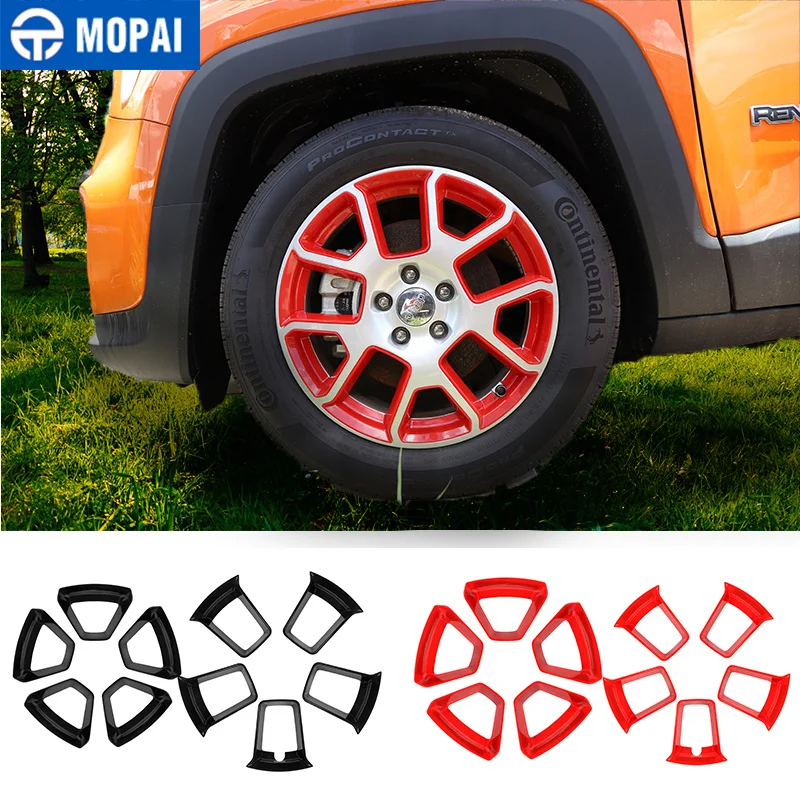 

MOPAI автомобильные наклейки для Jeep Renegade, 2019 + украшение ступицы для автомобиля, крышка для Jeep Renegade, 2019 + аксессуары