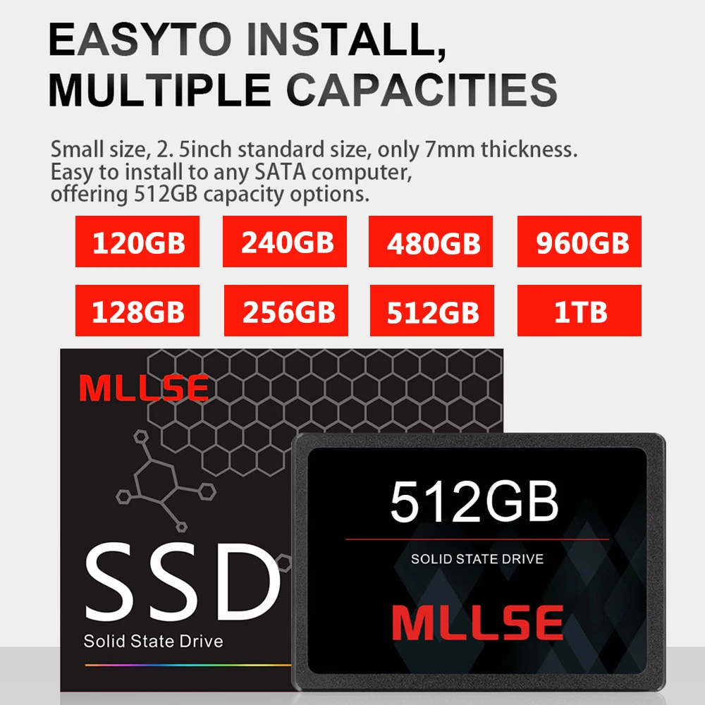 MLLSE SATA 3 Ssd 960 ГБ Hdd 2 5 жесткий диск дюйма Внутренний твердотельный накопитель для