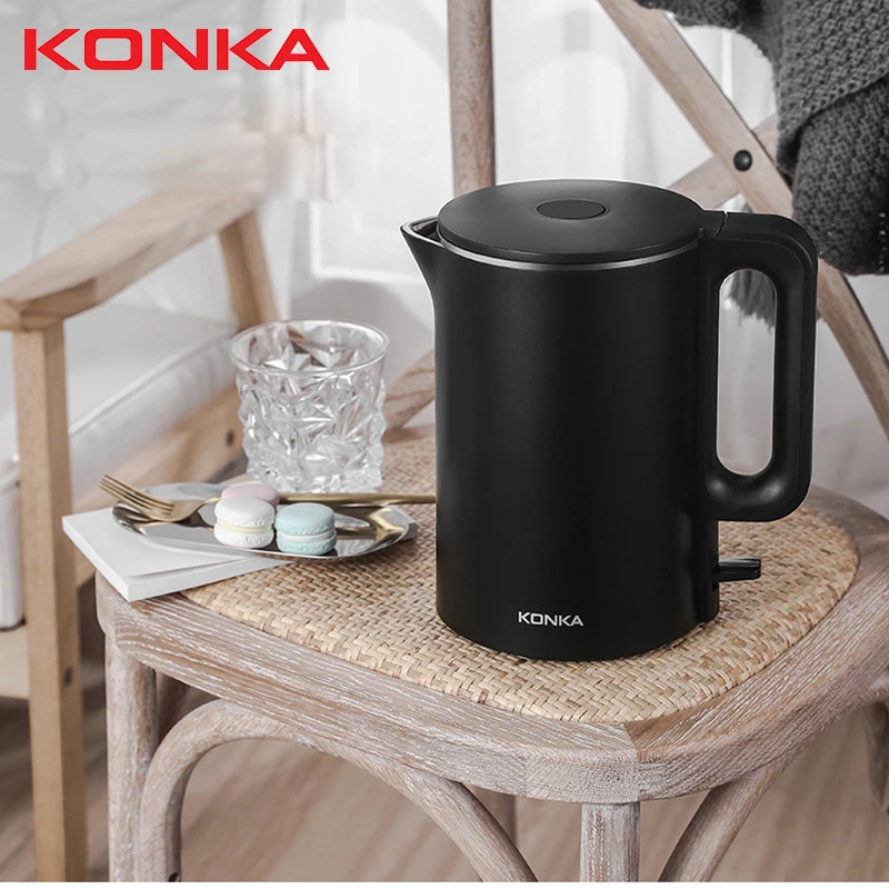 KONKA чайник электрический для воды 1.8L черный чайник