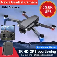 5G 8K GPS RC Drone With 3-Axis Gimbal ProfessionaL 8K Dual Camera Brushless Follow Me Location Quadcopter   VS SG908 Max 106 Pro