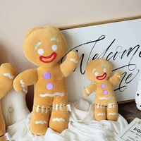60cm kawaii baby doll gingerbread man plush toys pendant stuffed baby appease doll biscuits man pillow reindeer for kids gift