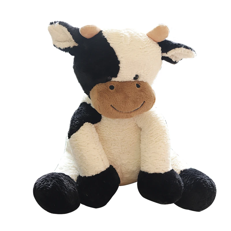 

1pc 25CM kawaii Sitting Milk Cow Plush Toys Stuffed Soft Animal Cattle Pillow for Children Kids Home Decor Birthday Gifts