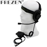 hd01 z tactical bowman elite ii headset with peltor style ptt for kenwood baofeng two way radio uv 5r v2 uv 82 gt 3 bf f8hp