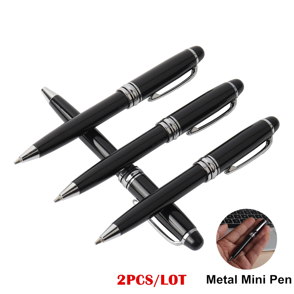Металлическая ручка GENKKY 2 шт./лот миниатюрные шариковые ручки карманного размера