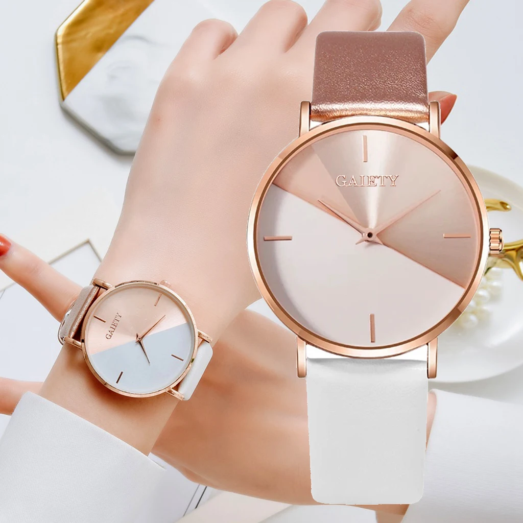 

Women's Fashion Watch Leather Rose Gold Dress Female Clock Luxury Brand Design Women Sports Watches Simple Fashion Ladies Watch