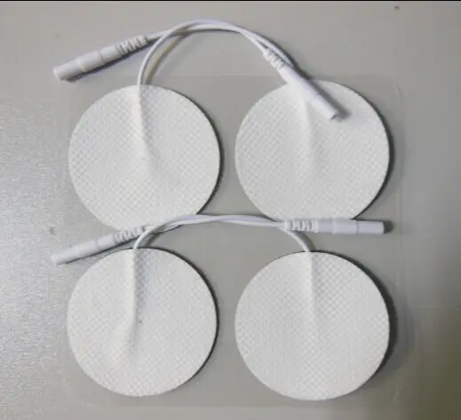 4 шт./лот круглой формы самоклеящиеся электродные прокладки для EMS/TENS устройства