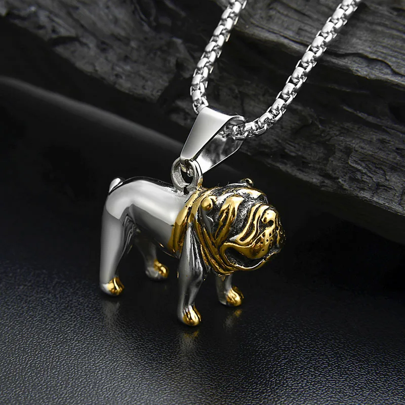 Ожерелье с подвеской в виде французского бульдога из нержавеющей стали|Цепочки| |