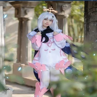 genshin impact cosplay paimon clothes pink and orangecomplete accessories cute shapes restore the clothes of game characters