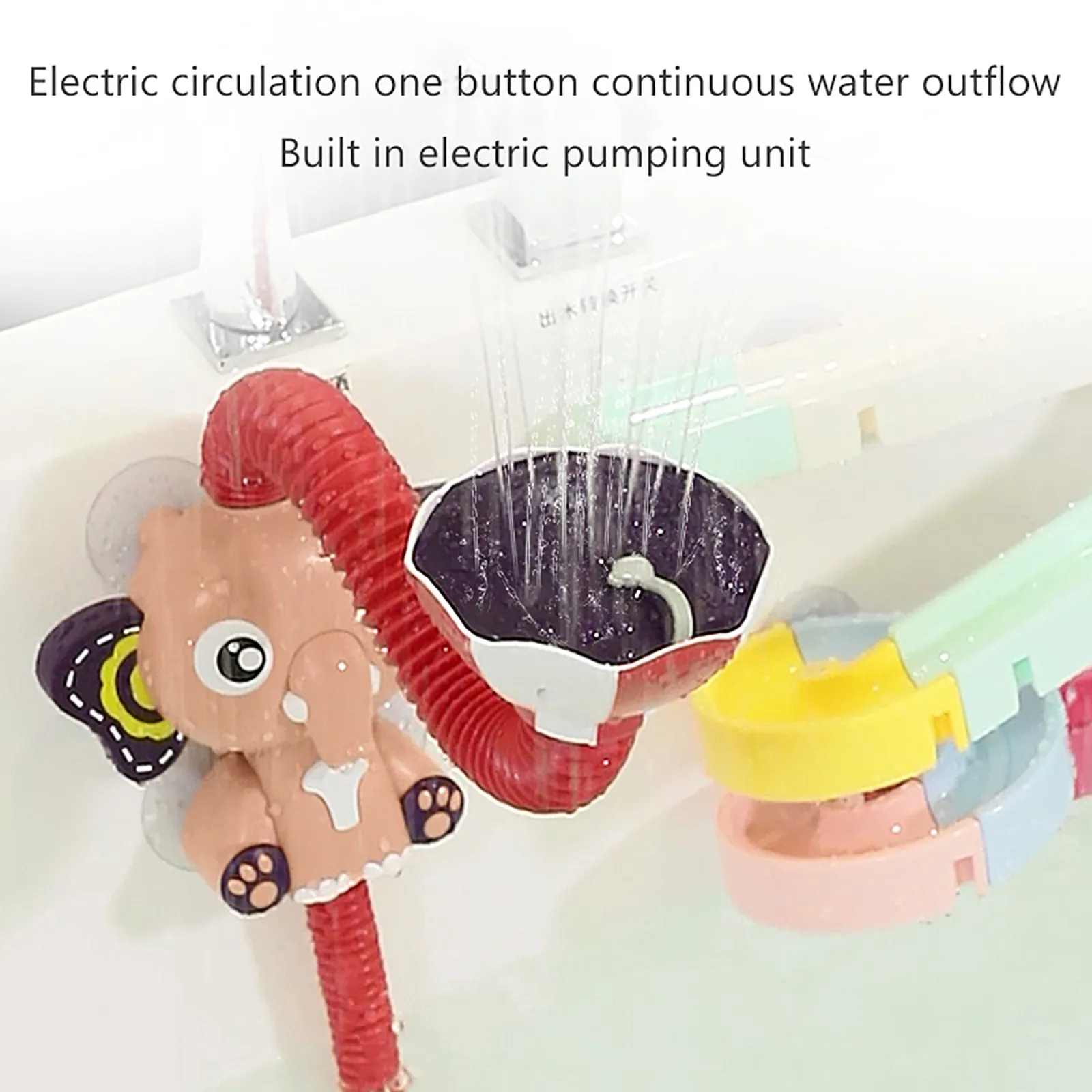 

Baby Bath Tub Water Game Duck Elephant Model Faucet Shower Electric Water Spray Toy For Kids Boys Girls Swimming Bathroom Toys