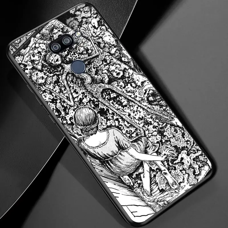 

Junji Ito Tees Horror For LG K22 K71 K61 K51S K41S K30 K20 K50S K40S Q60 V60 V50 V40 V35 V30 G8 ThinQ Black Phone Case