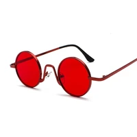 vintage red round sunglasses women men fashion brand designer sun glasses female male retro small frame circle hip hop oculos