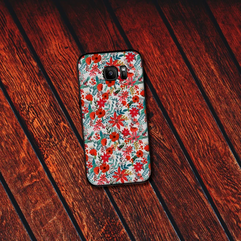 Плитка мультфильм розы цветы для samsung A6 A7 A3 A5 A8 Plus A40 A50 A20 A10 A60 A70 2018 ТПУ мягкий чехол