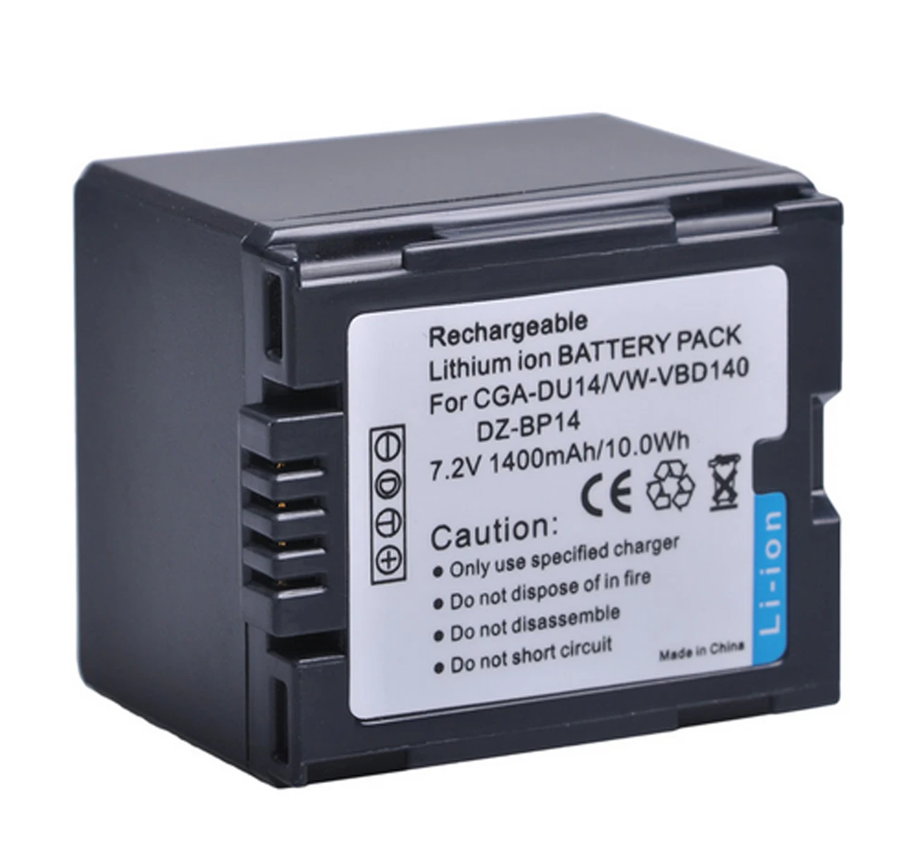 

Rechargeable Lithium-ion Battery Pack for Panasonic CGADU12, CGA-DU12, CGA-DU12A, CGA-DU12A/1B, CGA-DU12E/1B