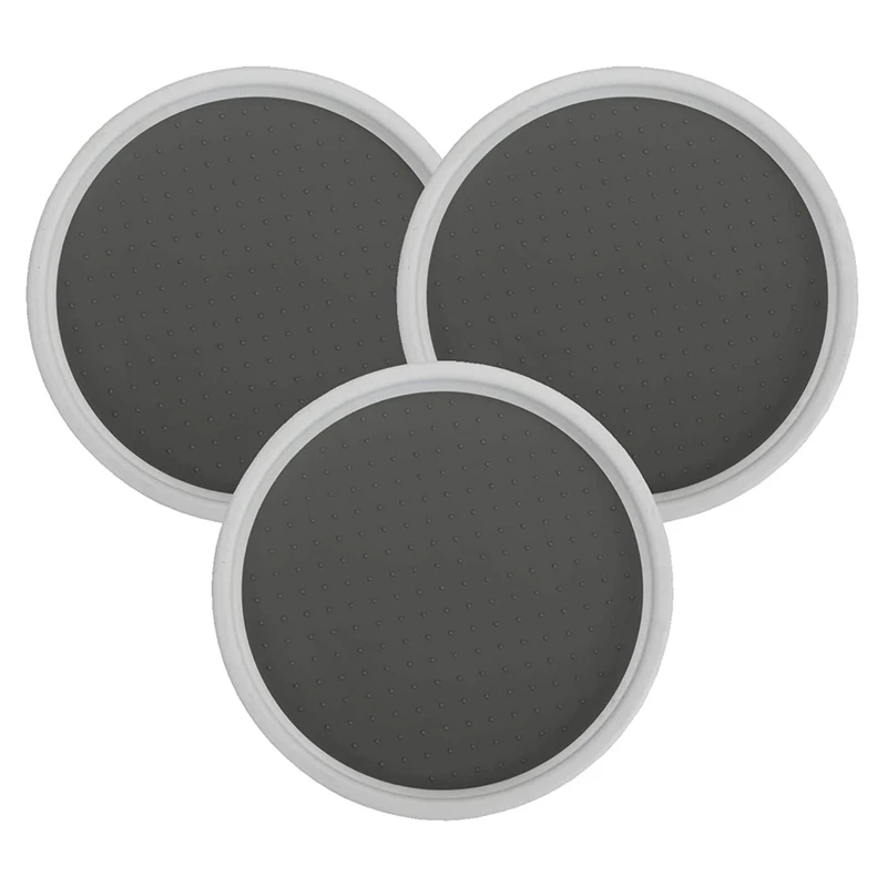 

3-Piece Pantry Turntable Non-Slip Kitchen Storage Cabinet 360 Degree Turntable-Round Rotating Storage Cabinet