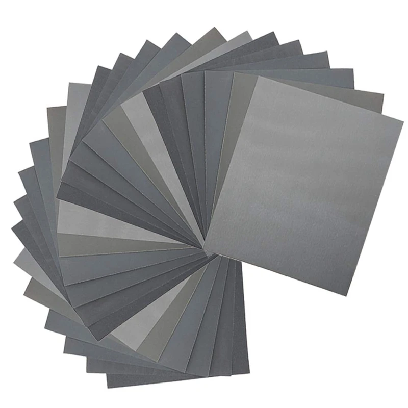

24Pcs Wet Dry Sandpaper 9 x 11 Inch Assorted Sandpaper Sheets 400 -3000 Grit for Automotive Metal Polishing Sanding