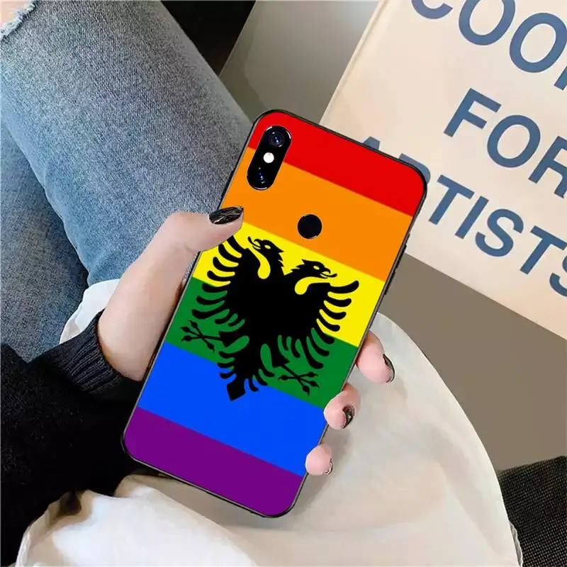 

Albania flag Sign Symbol Phone Case For Xiaomi Redmi note 7 8 9 t max3 s 10 pro lite coque funda shell cover