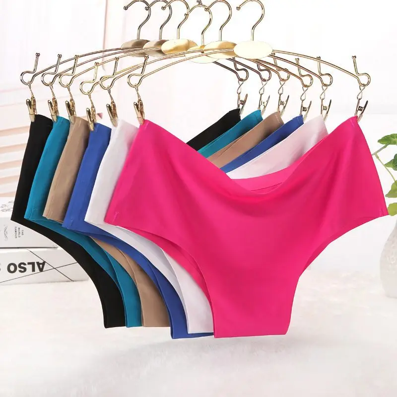 

US Size Women's Viscose Fiber Seamless T-Back Briefs Underwear White Black Skin Color Briefs